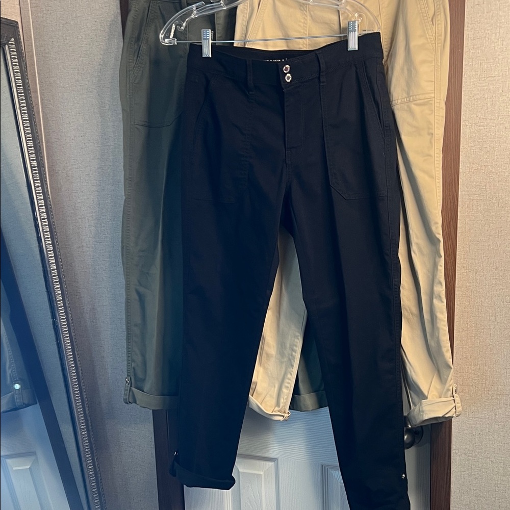 White House Black Market Black Ankle Pants set of 3